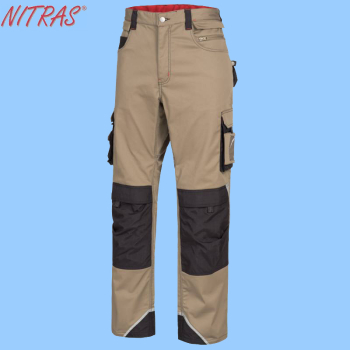 NITRAS MOTION TEX PRO FX, Arbeitshose lang khaki / schwarz 7715
