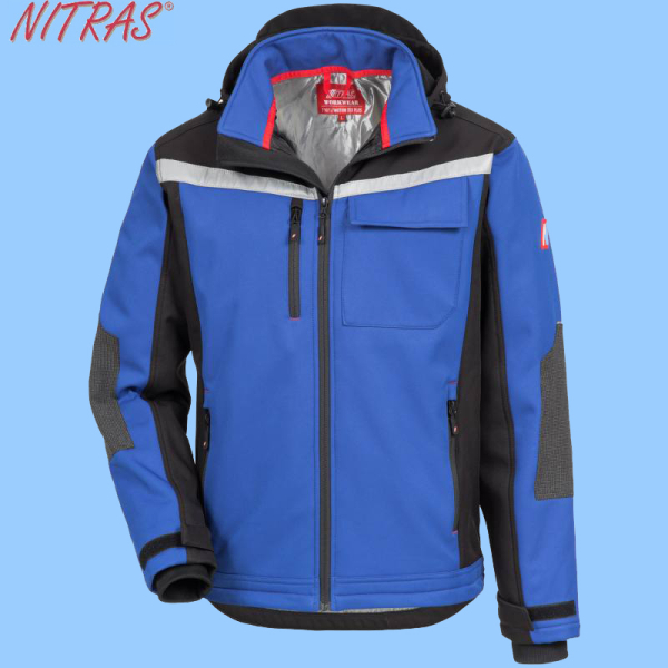 NITRAS MOTION TEX PLUS Softshelljacke blau / schwarz 7181