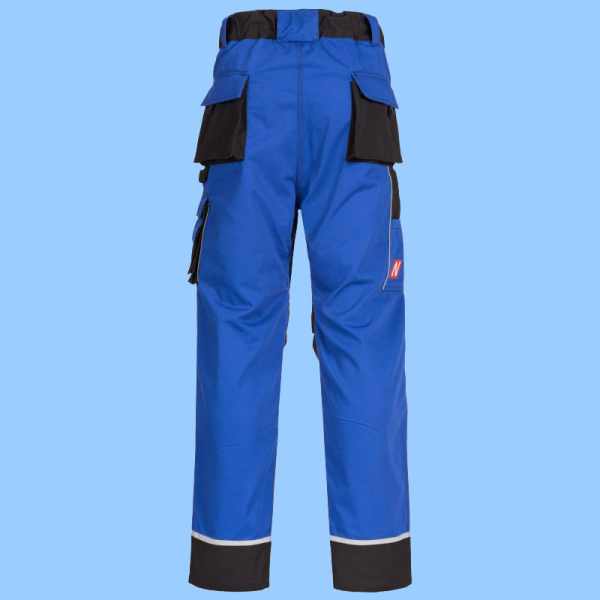 NITRAS MOTION TEX PLUS, Arbeitshose lang blau / schwarz 7611
