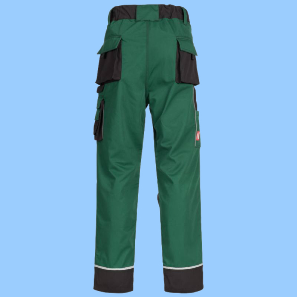 NITRAS MOTION TEX PLUS, Arbeitshose lang grün / schwarz 7614