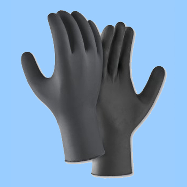 teXXor® Nitril-Einweg-Handschuhe fingerspitzentexturiert schwarz 2216