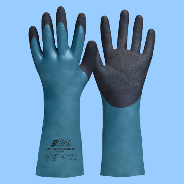 Nitras Chemiekalienschutzhandschuhe Green Barrier Grip