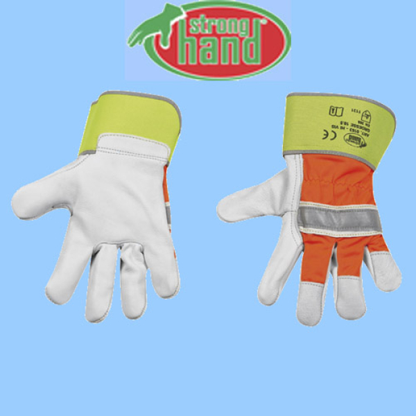 Stronghand HI-VIS Rindsvolllederarbeitshandschuhe 0169
