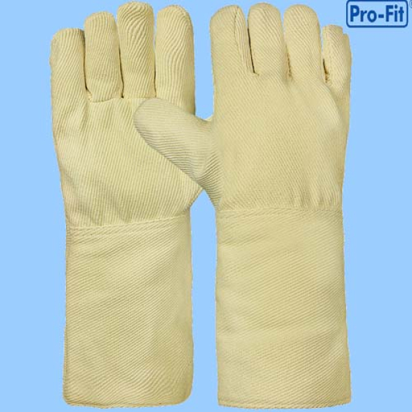 Pro-Fit Kevlar Paraaramid-5-Fingerhandschuh 40 cm mit Stulpe