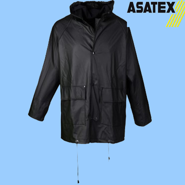 ASATEX PU-Stretch-Regenjacke - Farbe schwarz