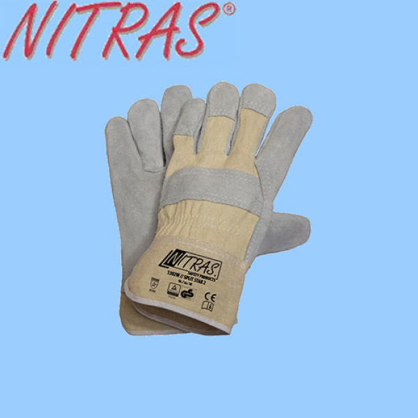 Rindspaltlederhandschuhe Split Star 2 Nitras 1302w
