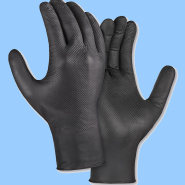 teXXor® Nitril-Einweg-Handschuhe DIAMOND GRIP schwarz